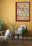 Hanuman Chalisa Hanging Canvas Painting (Multicolour, 35x26 Inches) Religious Wall Decor for Pooja Ghar/Home/Office/Living Room/Temple | Journey of Hanuman | Vastu Dosh Rectification