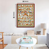 Hanuman Chalisa Hanging Canvas Painting (Multicolour, 35x26 Inches) Religious Wall Decor for Pooja Ghar/Home/Office/Living Room/Temple | Journey of Hanuman | Vastu Dosh Rectification