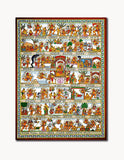 Hanuman Chalisa Poster (Multicolour, 35x23 Inches) Religious Wall Decor for Pooja Ghar/Home/Office/Living Room/Temple/God Idol | Journey of Hanuman | Vastu Dosh Rectification