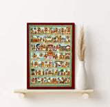 Hanuman Chalisa Poster (Multicolour, 35x23 Inches) Religious Wall Decor for Pooja Ghar/Home/Office/Living Room/Temple/God Idol | Journey of Hanuman | Vastu Dosh Rectification