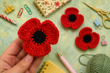 Poppy Crochet Pattern | crochet flowers l digital download l Remembrance Crafts