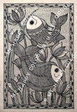 Madhubani Fish Painting, Mithila Folk Art, Housewarming Gift