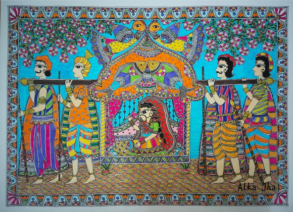 MADHUBANI PAINTINGS DOLI KAHAR