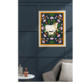 Pichwai Cow Painting - Lotus Pond Indian Folk Art (Digital)
