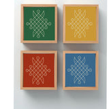 Kolam Wall Art Prints: Indian Theme Home Decor (Set of 4) (Instant Download)