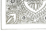 Madhubani fish pair Painting, Hand Drawn Folk Art Coloring Page (Digital Download)