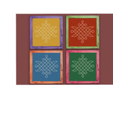 Kolam Wall Art Prints: Indian Theme Home Decor (Set of 4) (Instant Download)