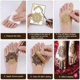 Bridal Mehndi Stencil for  feet, Peacock, Lotus, Elephant Motifs, Reusable, Wedding Dulhan Design