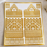 Bridal Mehndi Stencil for  feet, Peacock, Lotus, Elephant Motifs, Reusable, Wedding Dulhan Design
