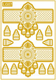 Bridal Mehndi Stencil for  feet, Peacock, Lotus, Elephant Motifs, Reusable, Wedding Dulhan Design