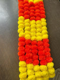 Artificial Marigold Fluffy Flowers Garlands for Decoration, phoolmala, diwali decor, temple decor, wedding decor, south asian flower garland