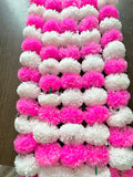 Artificial Marigold Fluffy Flowers Garlands for Decoration, phoolmala, diwali decor, temple decor, wedding decor, south asian flower garland