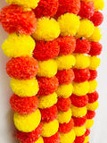 Artificial Marigold Fluffy Flowers Garlands for Decoration, phoolmala, diwali decor, temple decor, wedding decor, south asian flower garland