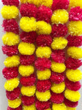 Artificial Marigold Fluffy Flowers Garlands for Decoration, phoolmala, diwali decor, temple decor, wedding decor, south asian flower garland
