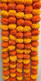 Artificial Marigold Fluffy Flowers Garlands for Decoration, phoolmala, diwali decor, temple decor, wedding decor, south asian flower garland