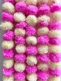 Artificial Marigold Fluffy Flowers Garlands for Decoration, phoolmala, diwali decor, temple decor, wedding decor, south asian flower garland