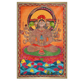 Panchmukhi Hanuman Painting,Madhubani Art Canvas for Home & Office Décor | Indian Folk Art | Madhubani Painting | Premium Canvas Wall Print