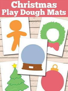 Christmas Play Dough mats/Instant Printable mats