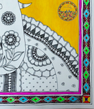 GANESHA HANDMADE MADHUBANI ARTWORK ON HANDMADE PAPER