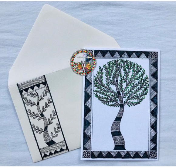 HAND PAINTED MADHUBANI CARD HANDMADE CARDS