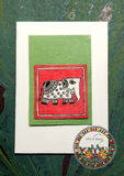 MADHUBANI PAINTING ELEPHANT GREEN