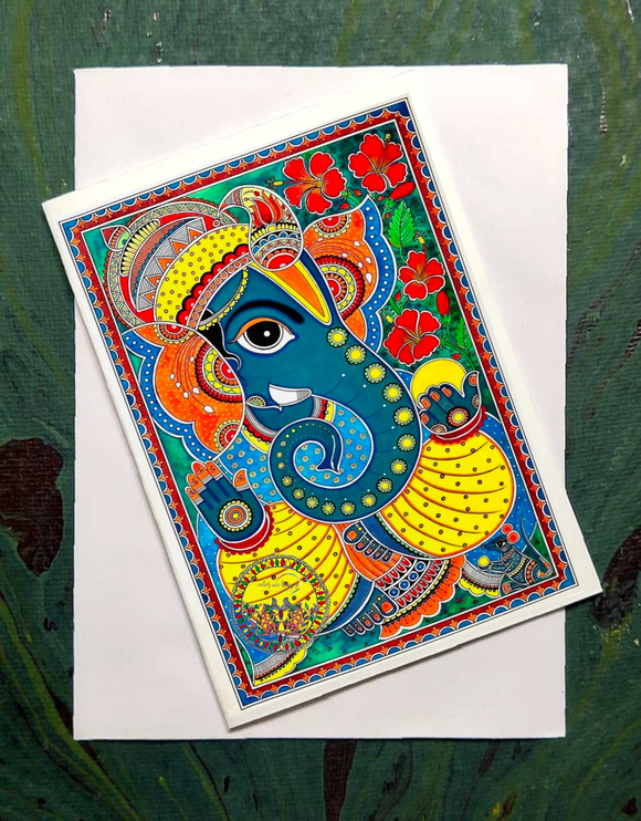 COLORFUL GANESHA GREETING CARD