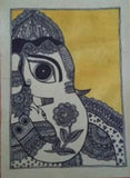 MADHUBANI PAINTING GANESHA / lord Ganesha / housewarming gift / ethnic indian art / mithila art