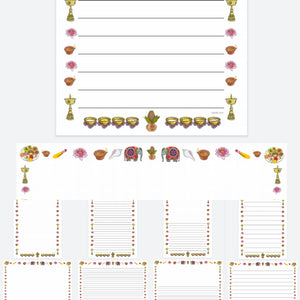 Set of 10 Diwali themed border pages