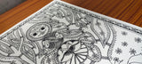 Madhubani painting on handmade Paper DIY hand drawn painting