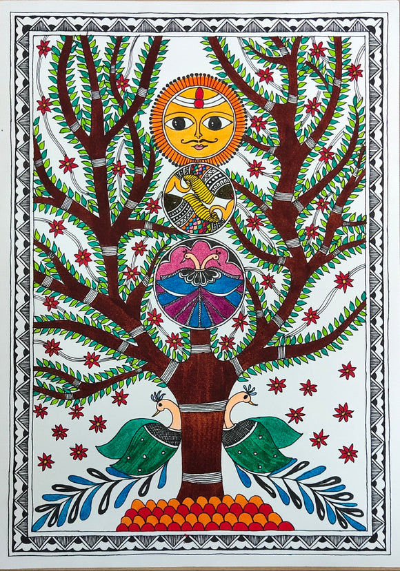 Tree of Life Madhubani painting