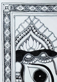 GANESHA HANDMADE MADHUBANI ARTWORK ON HANDMADE PAPER