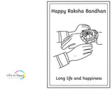 Happy Rakshabandhan Colouring Card PDF Download Digital download