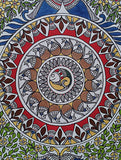 Madhubani painting Multicolor Handmade Madhubani Artwork on handmade Paper