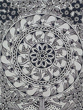 Simply Gondana Black Handmade Madhubani Artwork on handmade Paper